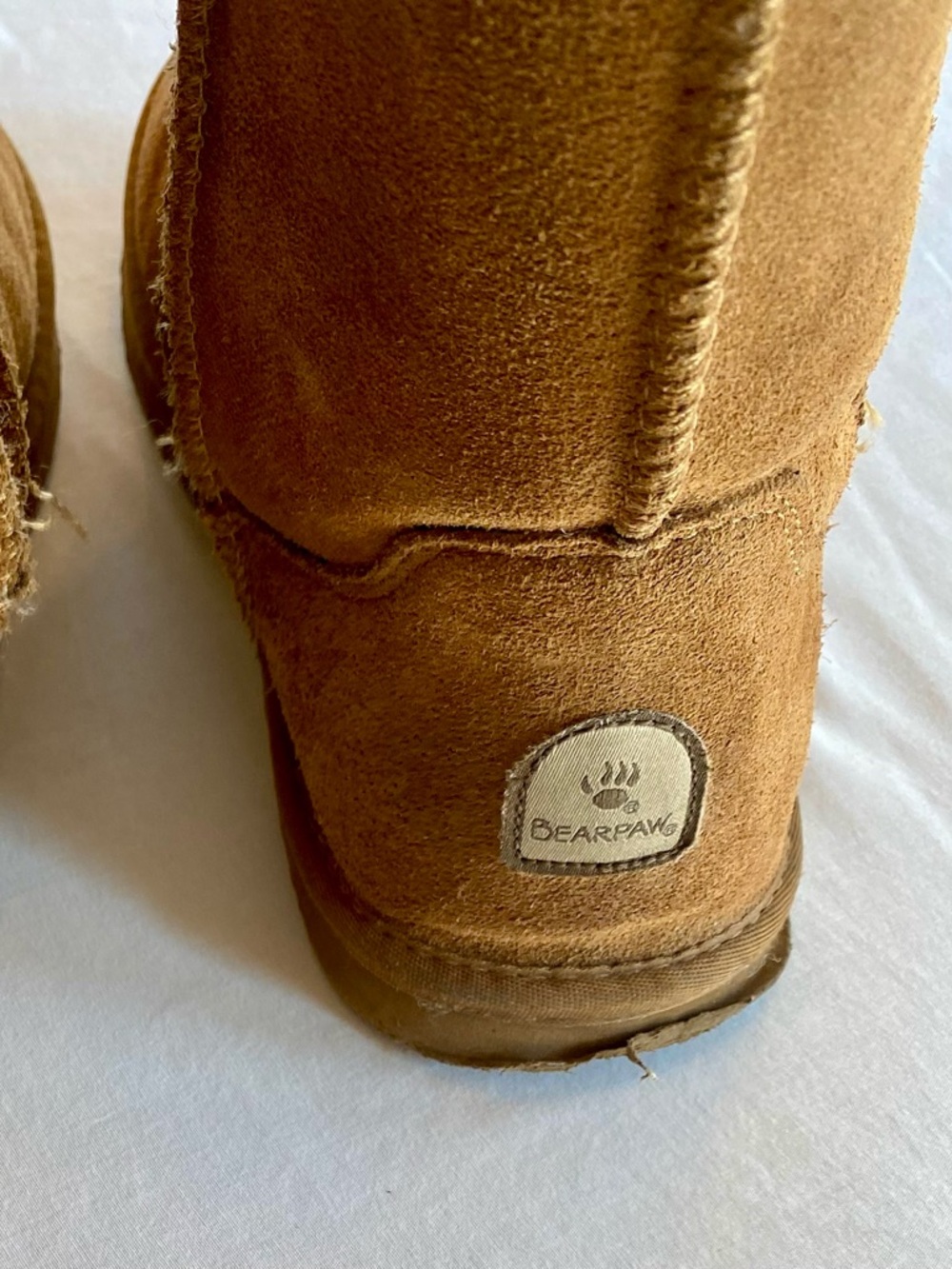 BearPaw Chestnut Brown Suede Shearling-Lined Mid-Calf Boots - Picture 3 of 7